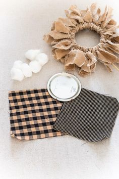 the items needed to make this diy fall wreath