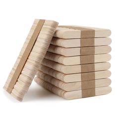 a stack of wooden dows sitting on top of each other