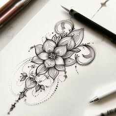 Summer Henna Tattoo Design Masterpiece Eclectic Tattoos, Summer Henna Tattoo, Tattoo Future, Summer Henna, Henna Tattoo Design, Feminine Tattoo Sleeves, Taurus Tattoos, Beautiful Flower Tattoos