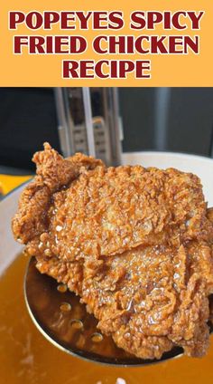 the fried chicken is being served in a bowl