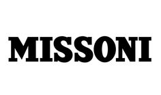 the word missoni written in black on a white background