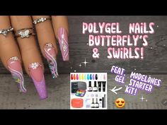 MODELONES GEL & POLYGEL STARTER KIT! | FULL TUTORIAL OF SPRING BUTTERFLY POLYGEL NAILS - YouTube Spring Butterfly, Like Button, Starter Kit, Nails