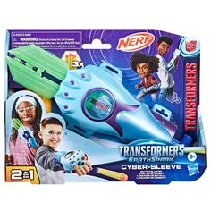 Get ready for epic adventures with the Transformers: EarthSpark Cyber-Sleeve Battle Blaster! With 2 ways for kids to imagine battling Decepticons, this super cool toy blaster takes pretend play to a whole new level. Kids can easily load and launch Nerf darts, or swing their arm to reveal Mo Malto's Cyber-Sword, just like in the show! Adjustable straps make for a comfortable fit for kids ages 6 and up. Look for more Transformers: EarthSpark toys, including awesome Transformers action figures (sol Transformer Halloween Costume, Transformers Earthspark, Transformer Costume, Nerf Darts, Best Gifts For Boys, Transformers Action Figures, Toy Plane, Transformers Toys, Christmas Gifts For Boys