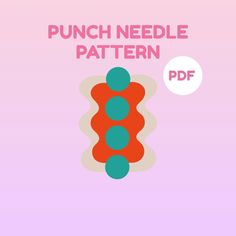 a pink and blue traffic light with the words punch needle pattern