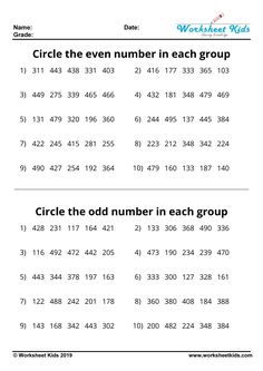 the numbers in each group worksheet