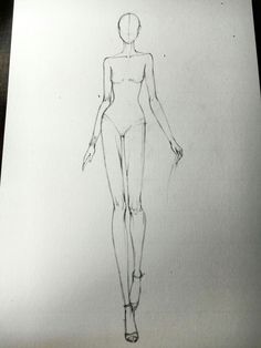 a drawing of a woman's body is shown