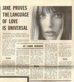 the front page of an article about jane proves the language of love is universal