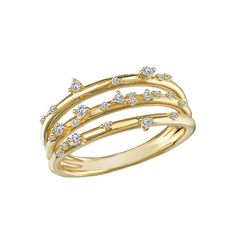 NEW LADIES 14k YELLOW GOLD THREE ROW ROUND SCATTERED DIAMOND RING BAND | eBay Scattered Diamond Ring, Diamond Ring Band, Yellow Gold Diamond Ring, Gold Diamond Ring, Diamond Rings Bands, Ring Band, Fashion Accessories Jewelry, Round Diamonds, Gold Diamond