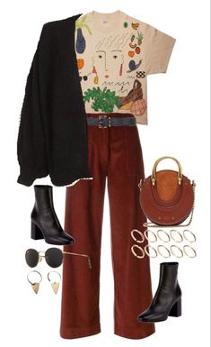 Mode Hippie, 70s Inspired Fashion, Mode Boho, Red Pants, Mode Inspo, Mode Vintage, Mode Inspiration, Looks Vintage