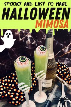 Halloween Mimosa Recipe Green Mimosa, Fun Halloween Drinks, Halloween Drinks