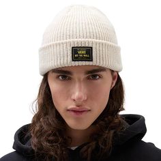 Make a statement this season with the VANS Bruckner Cuff Beanie. Crafted with super soft 100% acrylic, this stylish hat is sure to keep you warm and on-trend. An impressive workwear woven label adds a finishing touch to this must-have winter accessory. So why wait? Add the Bruckner Cuff to your wardrobe today! Vans Beanies, Short Beanie, Vans Shorts, Vans Style, Shoe Repair, Stylish Hats, Jogging Pants, Woven Label, Boys Jeans