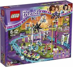 the lego friends amusement park set is in its box