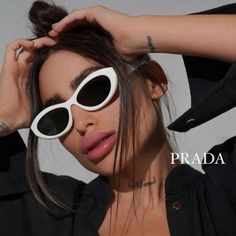 Prada Pr26zs 17k08z Sunglasses Talc White Dark Grey Oval Women Brand: Prada Model: Pr26zs Color Code: 17k08z Gender: Women Year: 2023 Frame Colour: Talc White Frame Shape: Oval Frame Style: Full Rim Frame Material: Acetate Lens Color: Dark Grey Lens Material: Bio Polyamide Uv Protection: Category 3 Size: 55x16x145 100% Uv Protection Made In Italy. Full Retail Package With All Accessories: Case, Cloth And All Paperwork. 100% Authentic! Elegant White Sunglasses With Uv Protection, Modern White Sunglasses For Party, Modern White Sunglasses For Parties, Modern White Party Sunglasses, White Sunglasses With Gradient Lenses For Parties, White Gradient Lenses Party Sunglasses, Cat Eye Look, Skull Lover, Retro Cats