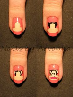 Monkey Nails, Nagel Tips, Paul Frank, Soft Nails