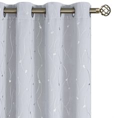 PRICES MAY VARY. Ready Made: BGment decorative greyish white blackout curtains 84 length 2 panels a set. Each curtain panel has 8 silver metal grommets on top. Each grommet inner diameter is 1.6 inch, comparable with most rods. Easy to hang, and slide smoothly. Foil Print: BGment blackout curtain panels with silver thread and dots pattern will fit the decor of bedroom, living room and nursery perfectly. The subtle metallic design give it an elegant and modern feel which looks amazing in the ligh Grey Blackout Curtains, Insulated Drapes, White Blackout Curtains, Curtain Length, Insulated Curtains, Curtain Sizes, Drape Panel, Darkening Curtains, White Curtains