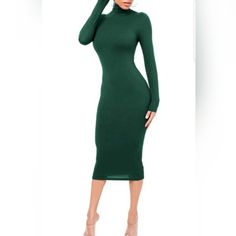 Bodycon Dresses For Women - Nice Fabric - 88% Polyester And 12% Spandex Make The Long Sleeve Bodycon Midi Dress Soft, Stretchy And Breathable. Bodycon Dresses For Women - Multiple Occasions - The Sexy Slim Fit Pencil Dresses Are Perfect For Work Out, Party, Cocktail, Clubwear, Home, And Vocation. Fitted Bodycon Dress For Work In Winter, Fitted Bodycon Dress For Winter Workwear, Winter Workwear Fitted Bodycon Dress, Stretch Bodycon Dress For Workwear In Solid Color, Long Sleeve Elastane Bodycon Dress For Work, Stretch Solid Color Bodycon Dress For Work, Fitted Solid Color Bodycon Dress For Work, Stretch Midi Length Bodycon Dress For Office, Stretch Midi Bodycon Dress For Office