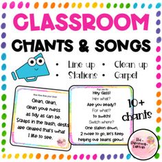 a poster with words and pictures on it that say,'classroom giants & songs '