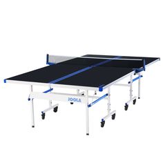 a ping pong table with wheels on it