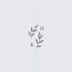 the letter k is made up of leaves and letters that spell it's initials