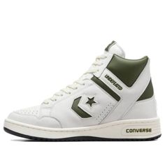 Converse Weapon 'UNDEFEATED - Chive' A08657C Urban Converse High-top Sneakers For Sports, Converse High-top Basketball Shoes With Rubber Sole, Casual Converse Low-top Basketball Shoes, Leather High-top Breathable Sneakers, Casual Low-top Converse Basketball Shoes, Casual Leather Basketball Shoes With Breathable Design, Converse Basketball Shoes For Streetwear With Round Toe, Converse Mid-top Sneakers For Streetwear, Converse Streetwear Basketball Shoes With Round Toe