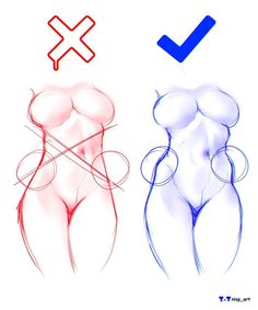 an image of two women with different bras and one has a tick mark on her chest