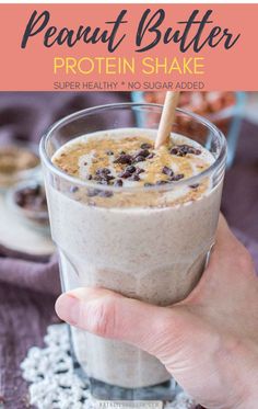 Peanut Butter Protein Shake Diet Healthy Protein Shake, Easy Healthy Protein Shakes, Pb2 Shake Recipes, Protein Shake Recipes With Peanut Butter, Protein Shakes Without Banana, Filling Protein Shakes, Banana Premier Protein Shake Recipes, Homemade Protein Shakes Without Powder