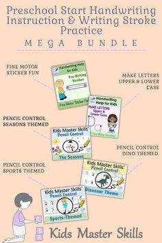 Preschool Writing Practice bundle Learn Handwriting