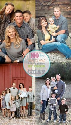 a collage of family photos with the words 100 things to wear in front of them