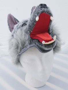 Big Bad Wolf Hat Little Red Riding Hood Halloween Costume Theater Theatre Play Novelty Winter Cosplay Costumes, Novelty Costumes For Winter Costume Party, Novelty Winter Costumes For Costume Party, Novelty Costumes For Costume Party In Winter, Fun Winter Costume Accessories For Costume Party, Toddler Wolf Costume, Red Riding Hood Halloween Costume, Big Bad Wolf Costume, Hood Halloween Costume