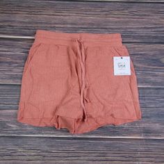 O'niell New Nwt Xs Salmon Pink Rowen Knit Shorts New With Tags Casual Short Bottoms For Warm Weather, Casual Cotton Shorts With Ribbed Details, Casual Relaxed Fit Bottoms For Warm Weather, Ribbed Cotton Shorts, Casual Ribbed Summer Bottoms, Casual Ribbed Bottoms For Beach, Casual Ribbed Bottoms For Vacation, Ribbed Bottoms For Vacation In Spring, Summer Cozy Bottoms With Elastic Waistband