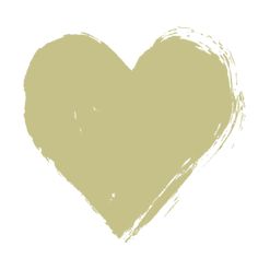 a heart painted in light yellow on a white background