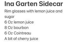 the ingredients for an iced drink are shown in black and white, including lemon juice