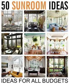 there are many pictures of sunrooms in this house and it is very nice to see