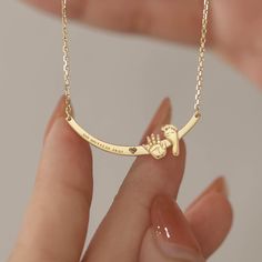 18K Gold Personalized Jewelry | Mom Gift | Free Customization – TDC Jewellery Baby Jewelry Gold, خواتم خطوبة, Custom Jewelry Ideas, Personalized Gold Necklace, Gifts For Moms, Baby Necklace, Modern Gold Jewelry, Pretty Jewelry Necklaces