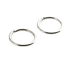 "A cool pair of round ring hoop earrings for men, women & teens!  These unisex hoop earrings are comprised of a hand-cut Sterling Silver 925 round ring shiny finish.  These silver stud earrings are lightweight and super comfortable to wear. They are perfect for those who prefer more conservative, dressy, work, or \"office-appropriate\" earrings. They're classy, dressy, or casual & UNISEX!  MEASUREMENTS: Metal(s) - Sterling Silver .925 -wire 20 gauge or 0.8mm Hoop Diameter - 6-7-8-9-10mm - inside Hoop Earrings For Men, Hoop Piercing, Tragus Conch, Mens Earrings Hoop, Small Hoop Earrings, Argentium Silver, Round Rings, Shiny Silver, Jewelry Earrings Hoops