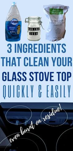 three ingredients that clean your glass stove top quickly