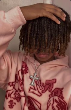 Pink Male Outfit, Hair Styal, Pink Dreads, Male Outfit, Beautiful Black Hair, Dreads Styles