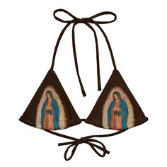 Our Virgin Mary Print ♡Adjustable triangle cups ♡Flexible bikini straps ♡Soft and stretchy material with UPF 50+ ♡Double-lined to prevent sheerness ♡Machine wash delicate, hang dry ♡An Exclusive Original Print Adjustable Triangle Swimwear For Festival, 23 And Me, Best Amazon Buys, Our Lady Of Guadalupe, Lady Of Guadalupe, Vintage Swimsuits, Best Amazon, Dream Clothes, Grunge Fashion