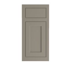 an image of a green door on a white background with the bottom panel painted gray