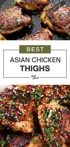 Chinese Chicken Thigh Recipes, Sticky Asian Chicken, Easy Chicken Thighs, Sticky Chicken Thighs, Asian Chicken Thighs, Best Easy Dinner Recipes, Chef Savvy, Crispy Chicken Thighs, Chicken Thighs Recipes