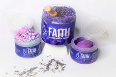 Organic Sea Salts; FAITH (Lavender & Vanilla) - Eileen's Essentials Lavender Vanilla, Essential Oil Fragrance, Epsom Salt, Vitamin E Oil, Dead Sea, Fragrance Oils, Pacific Coast, Say More, Grapeseed Oil