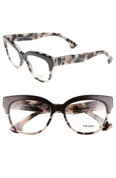 Main Image - Prada 53mm Optical Glasses (Online Only) Four Eyes, Cool Glasses, Fashion Eye Glasses, Cute Glasses, Stylish Glasses, Round Eyeglasses, Fashion Eyeglasses, New Glasses, Wearing Glasses