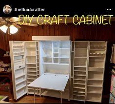 the craft cabinet is empty and ready to be used