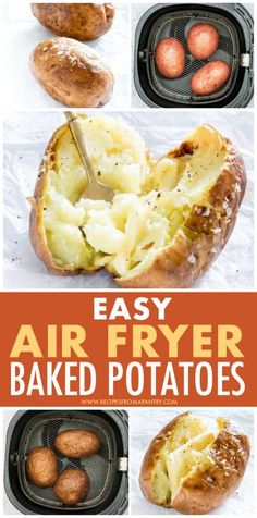 an easy air fryer baked potato recipe