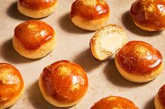 baked pastries on a baking sheet ready to be eaten and served in the oven