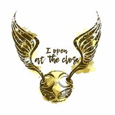 t - shirt design with gold wings and i open at the close