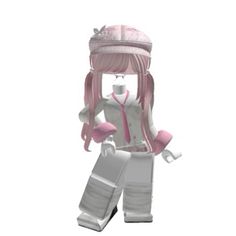 a pink and white doll with long hair wearing a dress, hat and gloves on it's head