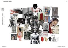 a collage of photos and text on white paper