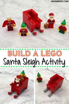 lego santa sleigh activity for kids to build