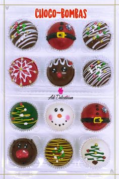 chocolate - bombas are decorated with christmas decorations